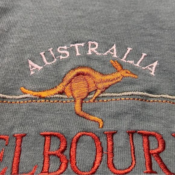 Vtg 90s Made in Australia EMU embroidery tshirt xl single stitch - Picture 3 of 16